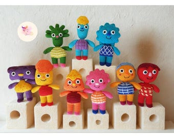 Handmade super sımple songs set of 9 dolls noodle