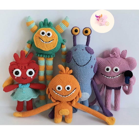 Handmade Super Sımple Songs Monsters Set of 5 - Etsy