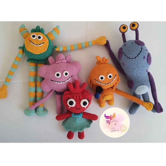 Handmade Super Sımple Songs Monsters Set of 5 - Etsy Canada