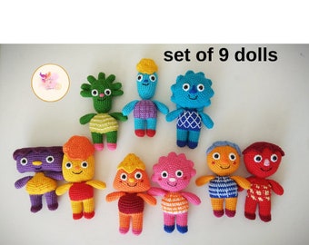 Handmade super sımple songs set of 9 dolls noodle