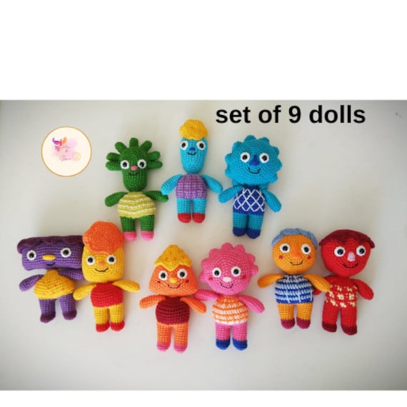 ベストセラー Super Handmade Sımple Etsy - Noodle Dolls 9 of Set Songs 絵本・児童書