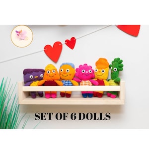 Handmade super sımple songs set of 6 dolls noodle