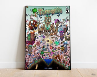 Terraria Poster Print | Gaming Poster | Room Decor | Wall Decor | Gaming Decor | Gaming Gifts | Video Game Poster | Video Game Print