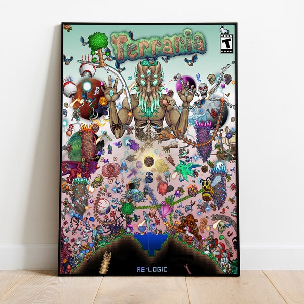 Terraria Poster Print | Gaming Poster | Room Decor | Wall Decor | Gaming Decor | Gaming Gifts | Video Game Poster | Video Game Print