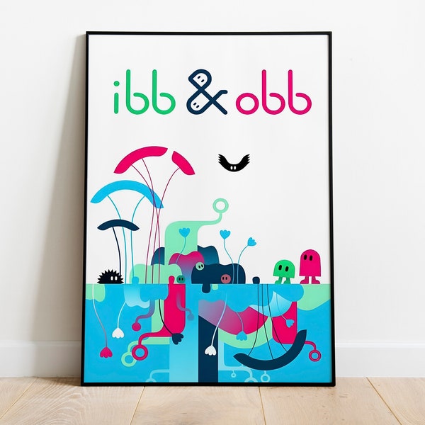 ibb & obb Poster Print | Gaming Poster | Room Decor | Wall Decor | Gaming Decor| Gaming Gifts | Video Game Poster | Video Game Print