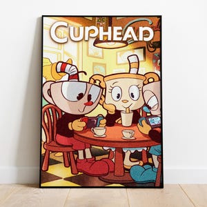 Cuphead Poster Print | Gaming Poster | Room Decor | Wall Decor | Gaming Decor| Gaming Gifts | Video Game Poster |  Video Game Print