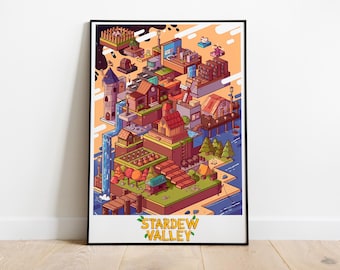 Stardew Valley Poster Print | Gaming Poster | Room Decor | Wall Decor | Gaming Decor| Gaming Gifts | Video Game Poster | Video Game Print