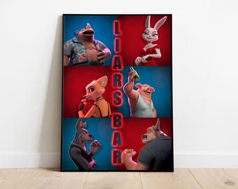 Liar's Bar Poster Print | Gaming Poster | Room Decor | Wall Decor | Gaming Decor| Gaming Gifts | Video Game Poster | Video Game Print