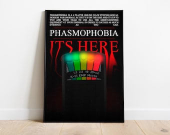 Phasmophobia Poster Print | Gaming Poster | Room Decor | Wall Decor | Gaming Decor| Gaming Gifts | Video Game Poster | Video Game Print