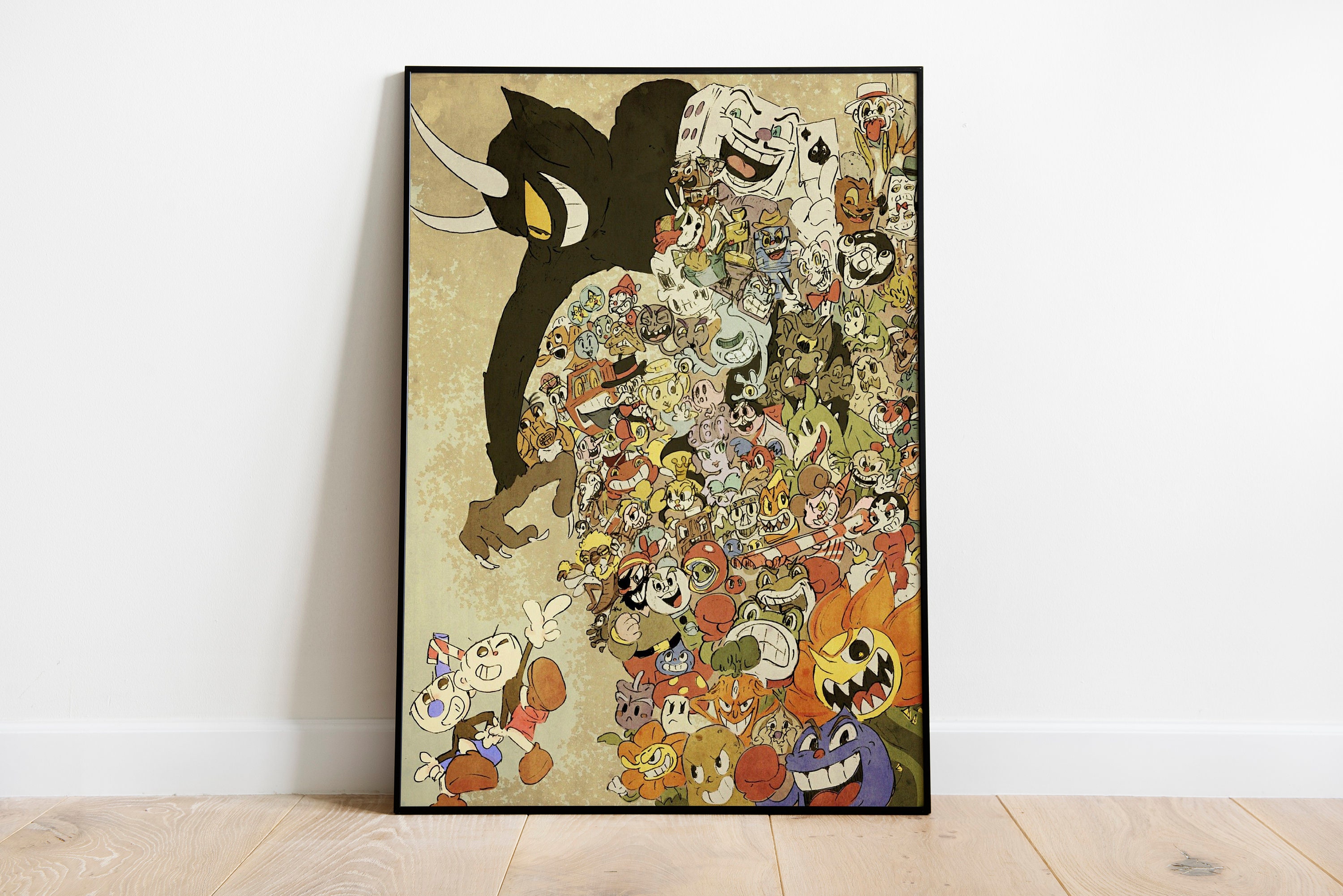 Cuphead King Dice Shadow Box Art by Artovision