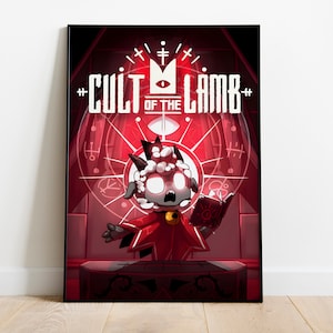 cult of the lamb with logo Art Board Print for Sale by callamstewart