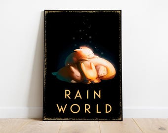 Rain World Poster Print | Gaming Poster | Room Decor | Wall Decor | Gaming Decor| Gaming Gifts | Video Game Poster | Video Game Print