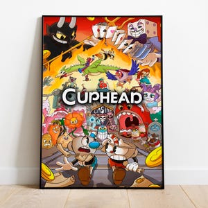 Cuphead Poster Print | Gaming Poster | Room Decor | Wall Decor | Gaming Decor| Gaming Gifts | Video Game Poster |  Video Game Print