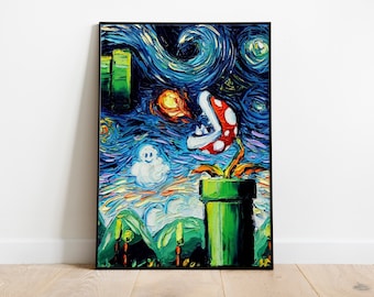 Modern Mario Poster Print | Gaming Poster | Room Decor | Wall Decor | Gaming Decor| Gaming Gifts | Video Game Poster | Video Game Print