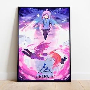 Celeste Poster Print | Gaming Poster | Room Decor | Wall Decor | Gaming Decor| Gaming Gifts | Video Game Poster | Video Game Print