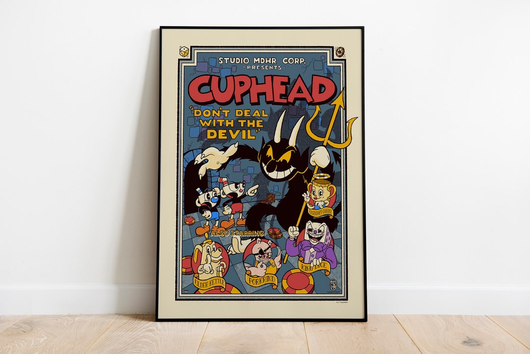 Cuphead Poster Print | Gaming Poster | Room Decor | Wall Decor