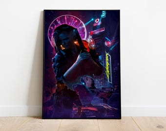 Cyberpunk 2077-posterafdruk | Gamingposter | Kamerdecoratie | Wanddecoratie | Gamingdecoratie| Gamingcadeaus | Videogameposter |  Videogameafdruk