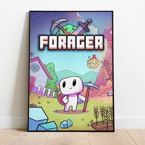 Forager Poster Print | Gaming Poster | Room Decor | Wall Decor | Gaming Decor| Gaming Gifts | Video Game Poster | Video Game Print
