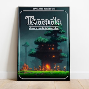Terraria Poster Print | Gaming Poster | Room Decor | Wall Decor | Gaming Decor | Gaming Gifts | Video Game Poster | Video Game Print