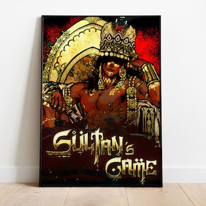Sultan&#39;s Game Poster Print | Gaming Poster | Room Decor | Wall Decor | Gaming Decor| Gaming Gifts | Video Game Poster | Video Game Print