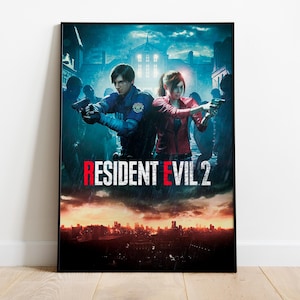 Resident Evil 2 Poster Print | Gaming Poster | Room Decor | Wall Decor | Gaming Decor| Gaming Gifts | Video Game Poster | Video Game Print