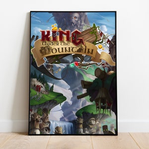 King under the mountain Poster Print | Gaming Poster | Room Decor | Wall Decor | Gaming Decor| Gaming Gifts | Video Game Poster | Video Game