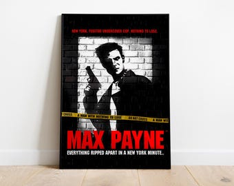 Max Payne Poster Print | Gaming Poster | Room Decor | Wall Decor | Gaming Decor| Gaming Gifts | Video Game Poster | Video Game Print