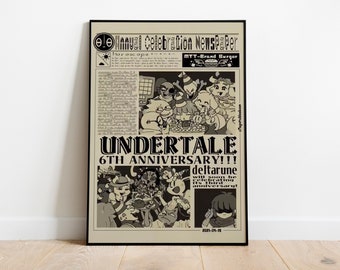 Undertale Poster Print | Gaming Poster | Room Decor | Wall Decor | Gaming Decor | Gaming Gifts | Video Game Poster | Video Game Print