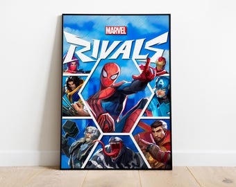 Marvel Rivals Poster Print | Gaming Poster | Room Decor | Wall Decor | Gaming Decor| Gaming Gifts | Video Game Poster |Video Game Print