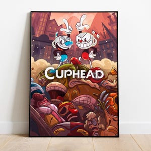 Cuphead Poster Print | Gaming Poster | Room Decor | Wall Decor | Gaming Decor| Gaming Gifts | Video Game Poster |  Video Game Print