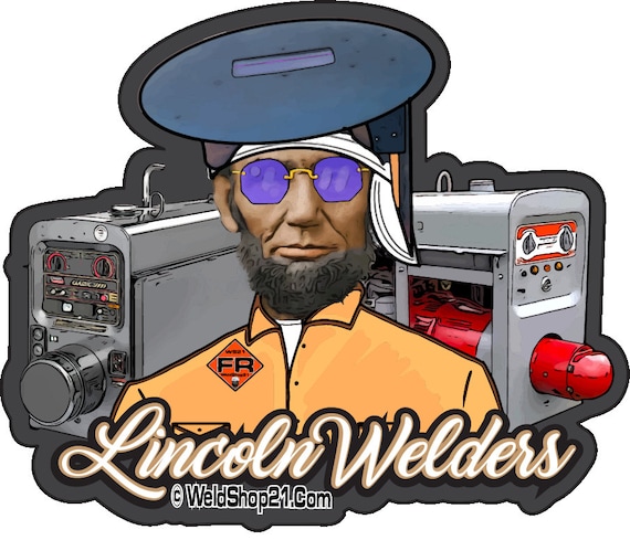 Lincoln Welders Sticker for hardhat welding hood sticker gift for welder Abraham Lincoln vinyl sticker waterproof sticker for welder