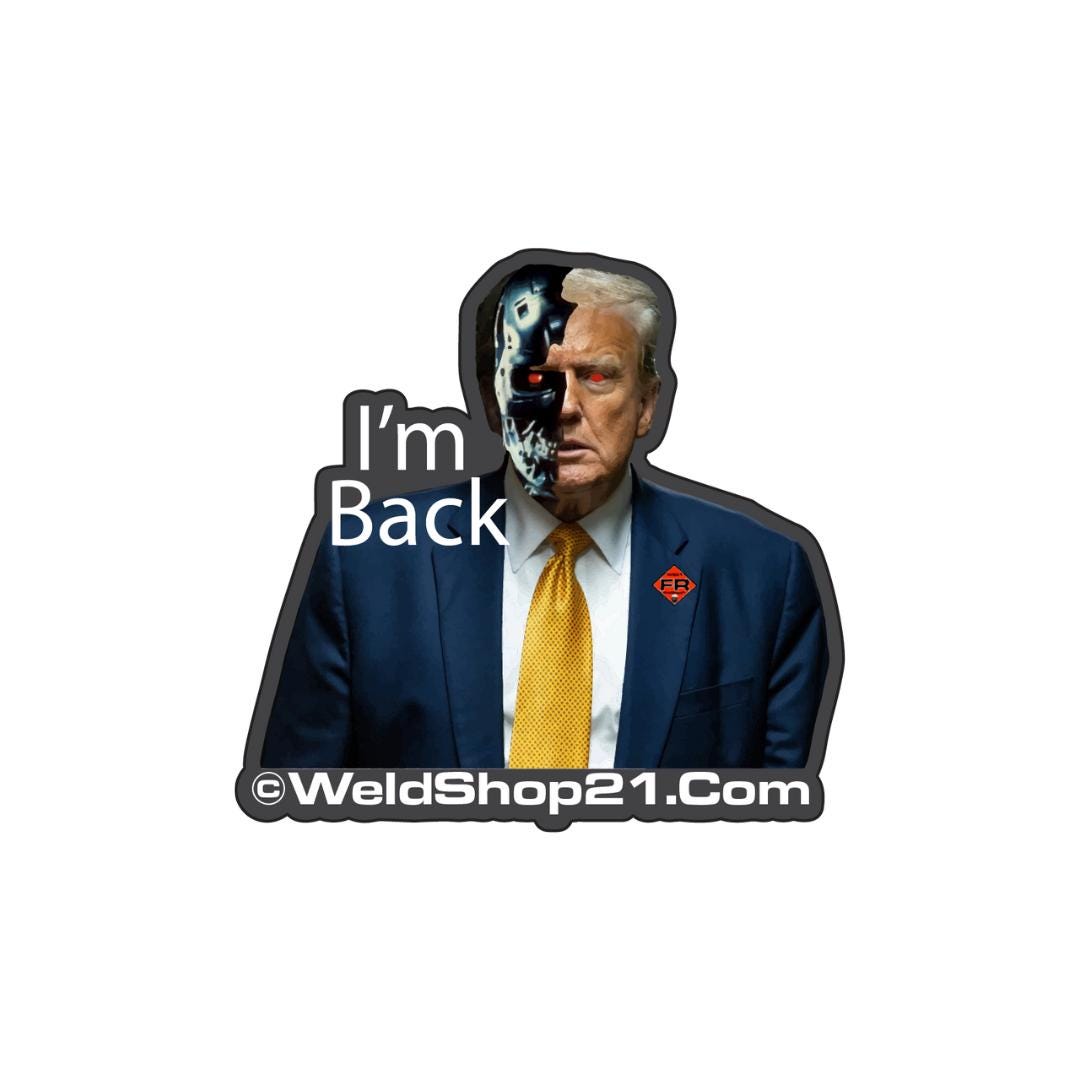 Trumpinator Sticker Trump Terminator Sticker - Etsy