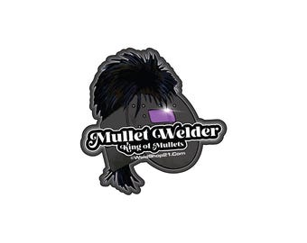 Lustiger Vokuhila Schweißer Aufkleber für Schweißer Geschenk perfekt für Hardhats Lunchbox Toolbox