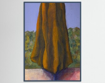 Abstract Figure Painting, Textured Matte Surface, Italian Wood Frame Fine Art Original Bring intrigue and quiet elegance to your home