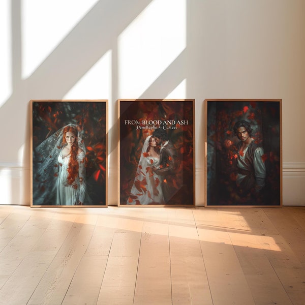 Set of 3 Posters | From Blood And Ash | Digital Download | Poppy and Castel | Jennyfer L. Armentrout