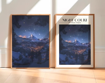 Night Court | ACOTAR | Boho Poster | Digital Download | Sarah J Maas | Prythian | A Court of Thorns and Roses |