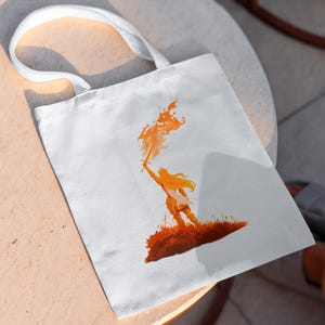 Aelin Warrior Tote Bag | Fireheart Throne of Glass | Fantasy Bookish Tote | Sarah J. Maas Merch | TOG Gift