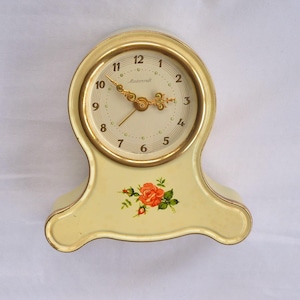 Vintage Meisterhafte Musikuhr, Deutsche Bakelit Blumen Mantel Uhr
