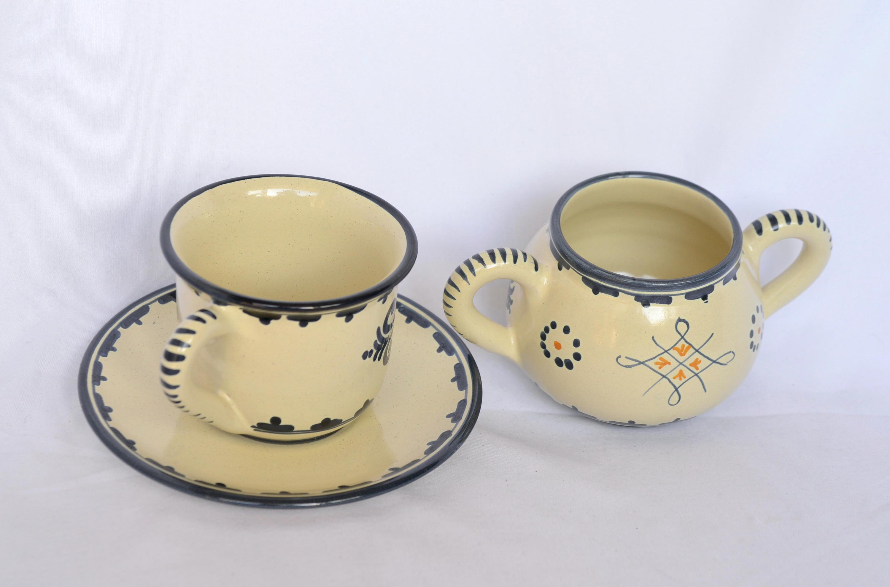 Grande Tasse Et Soucoupe Corso De Fiori Oca Peintes à La Main, Multicolore