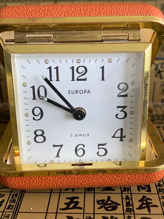 EUROPA ドイツ製 2JEWELS トラベルクロック　ヴィンテージ 旅行用品 EUROPA ドイツ製 2JEWELS トラベルクロック ヴィンテージ