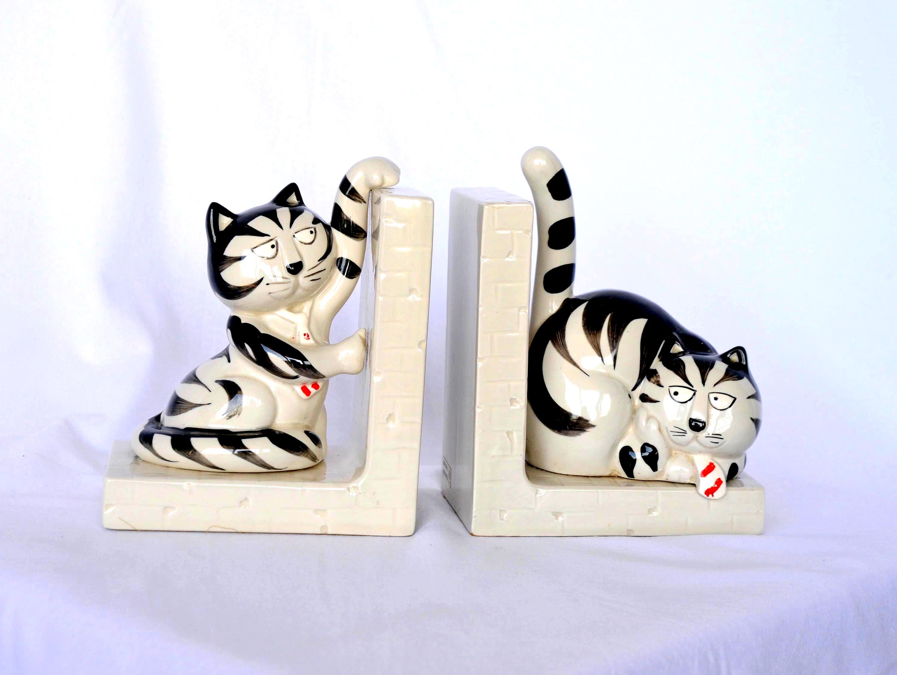Takahashi Cat Bookends - Etsy