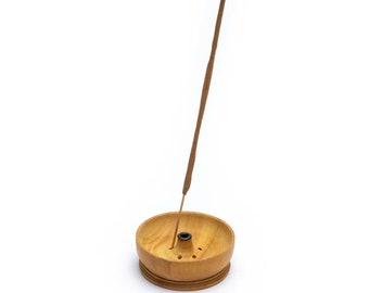 Räucherstäbchenhalter aus Nepal, "Schüssel" aus Holz