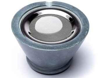 Räuchergefäß / Räucherstövchen "Maroque" aus Speckstein in grau, inkl. Sieb
