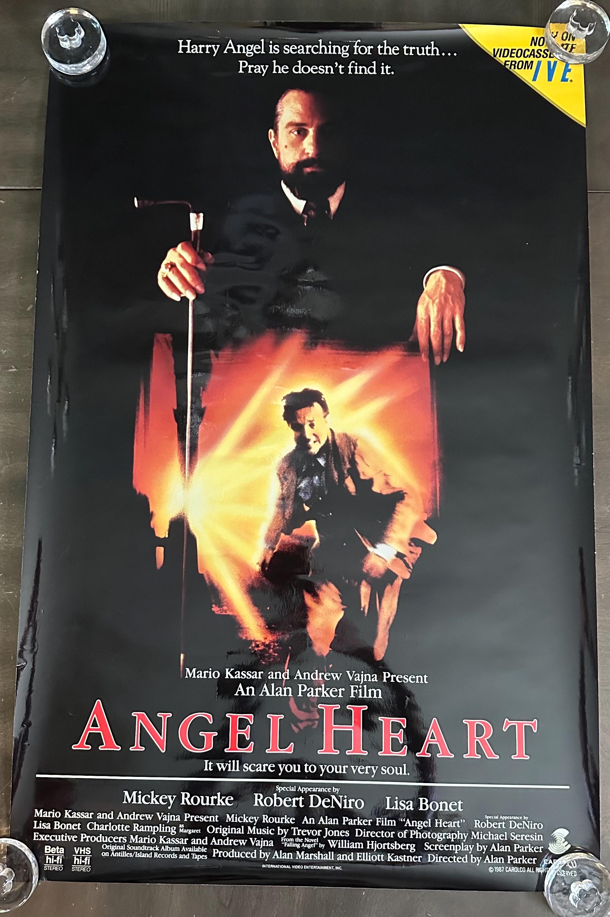 Angel Heart VHS Release Poster | 1987 Horror Noir Movie
