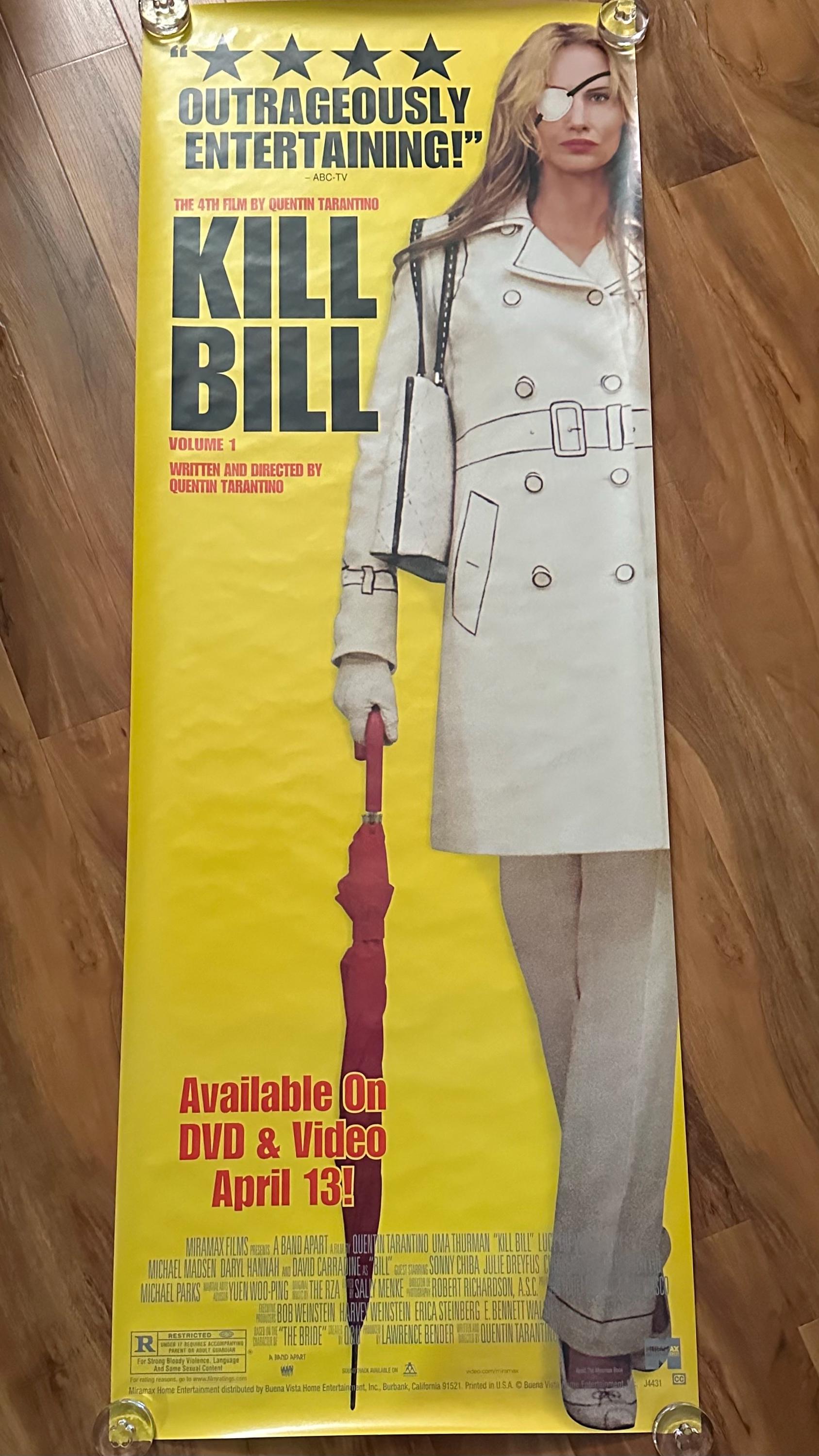 Kill Bill Volume 1 Theatrical Movie Poster | Daryl Hannah | 26” x 72” | Vintage Film Decor | Quentin Tarantino Art | Collectible Wall Art