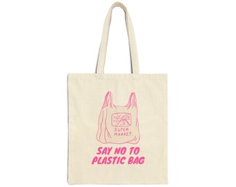 No Plastic Bag Tote (Double-Sided)