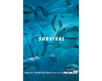 Pride FC 2005 "Survival" Sharks Vintage Poster Print