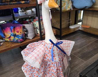 Spring Porch Goose Dress with Bow