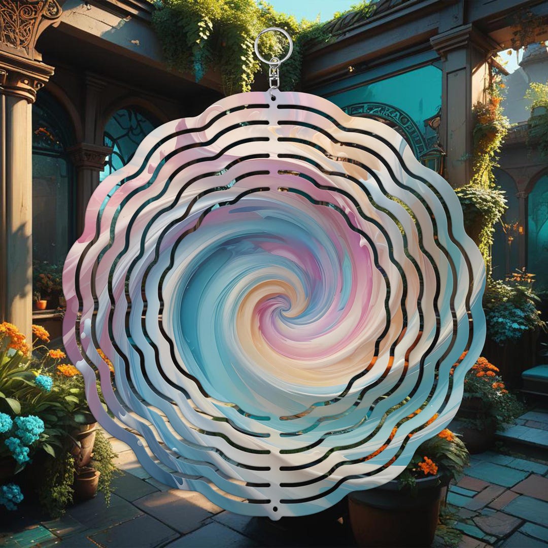 Pastel Paint Vortex Wind Spinner PNG, Wind Spinner Sublimation Design ...