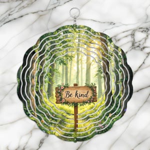 Be Kind Winter Positieve Affirmaties Windspinner PNG, krachtig sublimatieontwerp, vertrouwensboost, opbeurend, windspinner, mindfulness